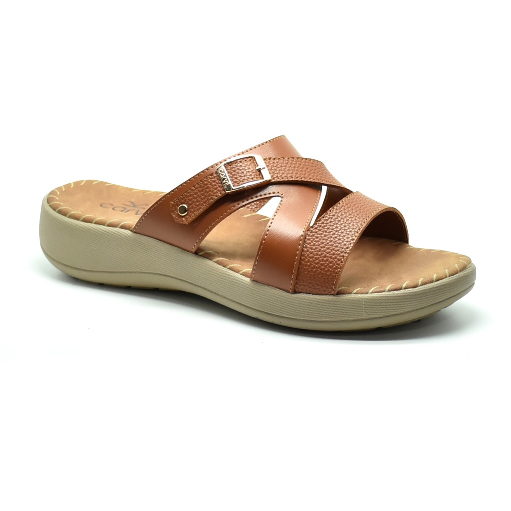 Carvil Anindira 03 L Sandal Slide Casual Wanita Stone _A41