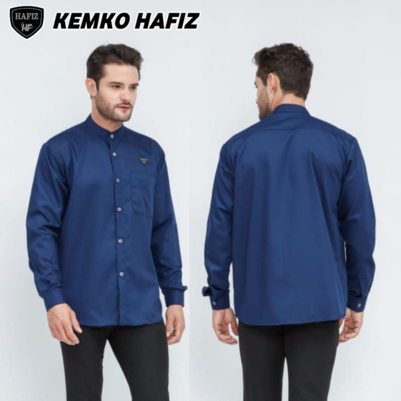 Baju Koko Pria Lengan Panjang Fashion Muslim Simpel Dan Kalem