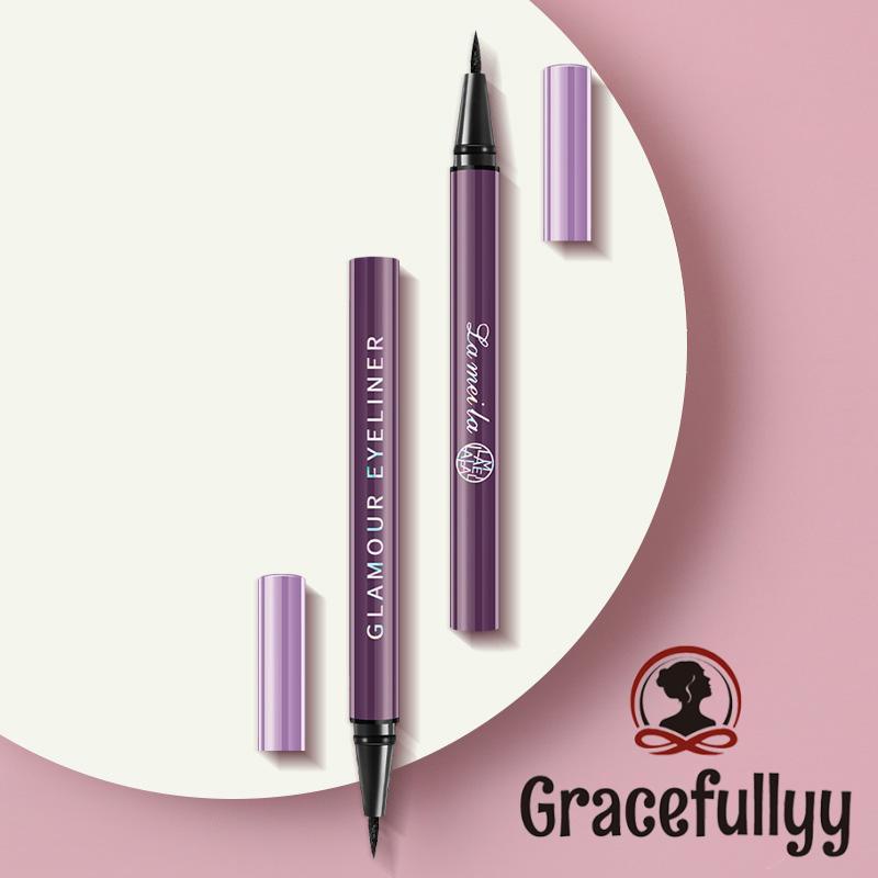 [COD]LAMEILA Eyeliner Hitam Glamour Cair Anti Air Tahan Lama  Waterproof Pen Pencil-GY