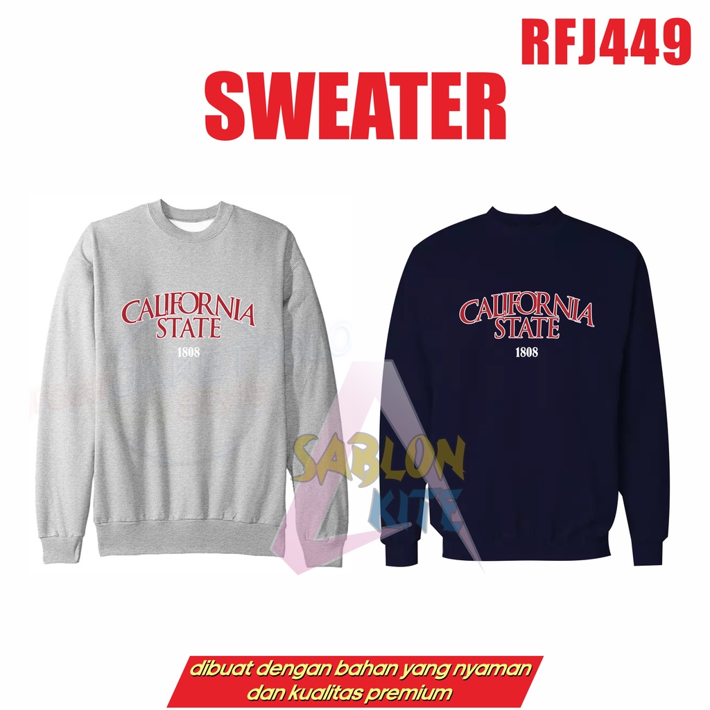 MURAH!!! SWEATER JENO CALIFOR RFJ449