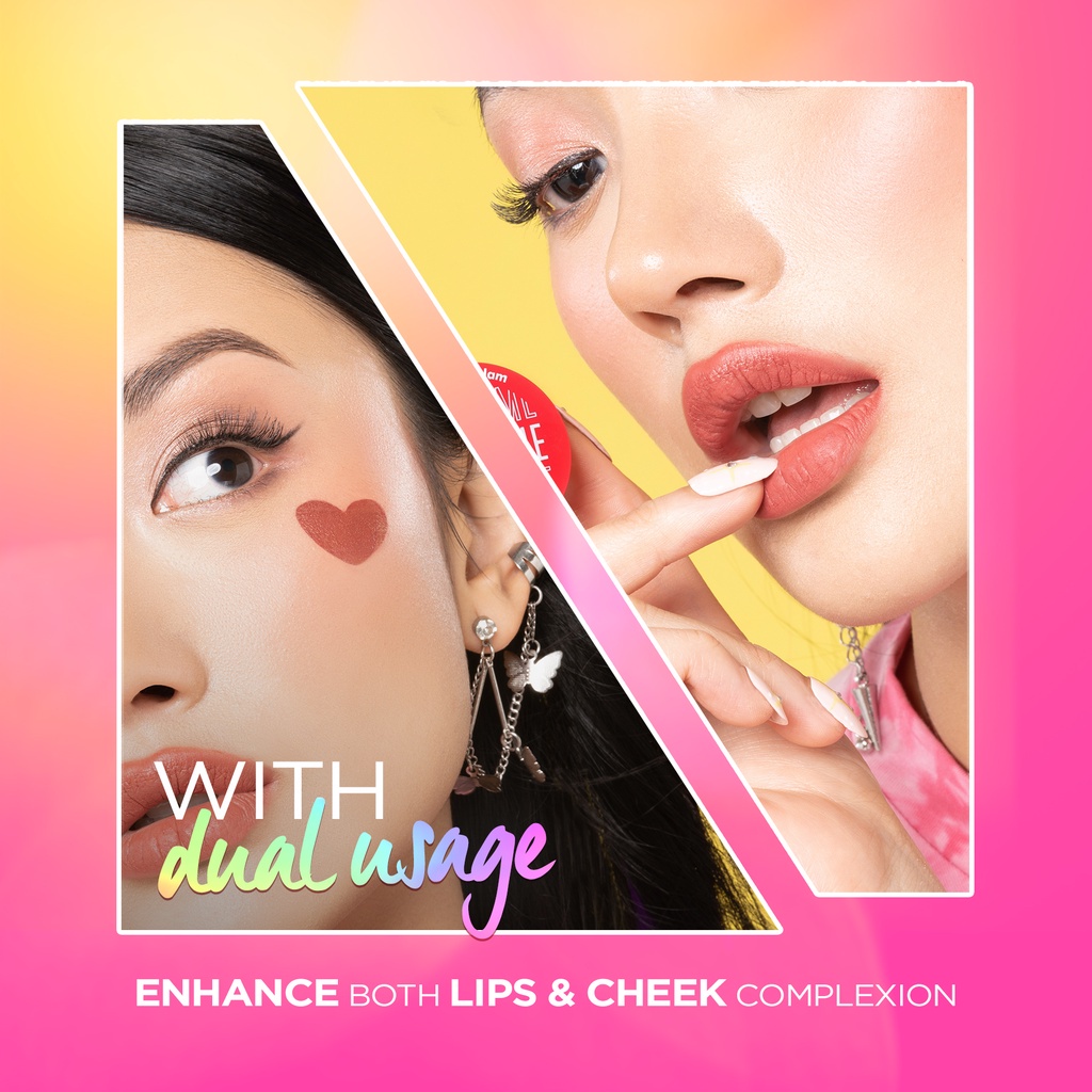 DAZZLE ME 2 IN 1 LOVE JAM LIP CLAY FREE KUAS [SWEETSPACE]