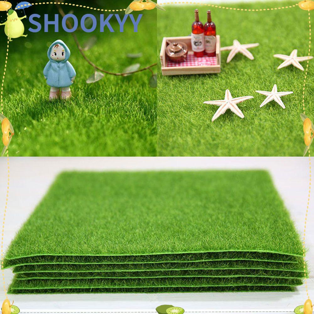 Chookyy Karpet DIY Artificial Moss Green Grass Mat Rumput