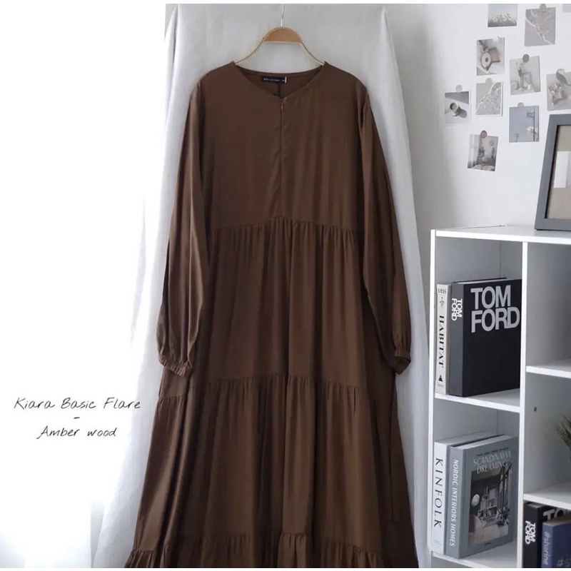 gamis kiara basic flare by bellaluna.id