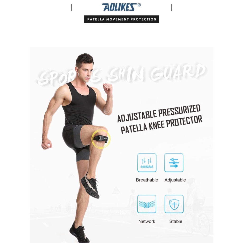 (COD) AOLIKES 7921 Knee Pad Pelindung Lutut Knee Support Dekker Deker Gym