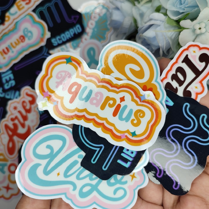 

Stiker Satuan Zodiac Sign Colorful Waterproof Sticker Ecer Bintang Lucu Aesthetic Hiasan Laptop Botol Tumbler Case Hp DIY Stiker Laptop Notebook