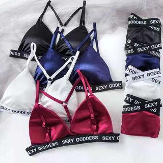 GO! BS1030 Lingerie Wanita Sexy lingeri Set Motif Satin transparan Seksi Set + G-String Wanita