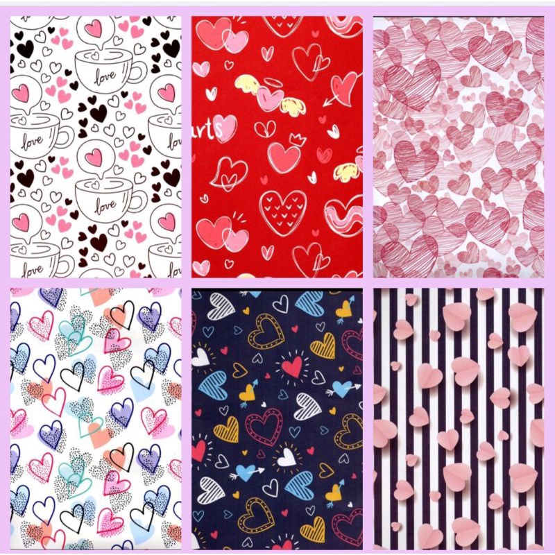 

KERTAS KADO SANSANWAWA MOTIF LOVE HEART VALENTINE ROMANTICE KERTAS KADO SANWA DOFF