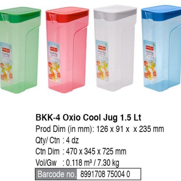 Oxio Cool Jug 1.5 Lt Tempat Minum Botol Minum BPA Free