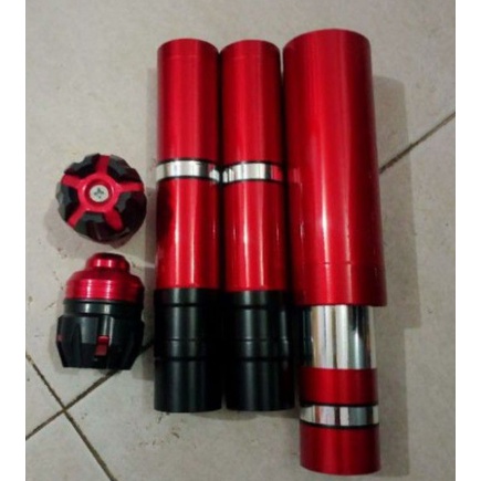 Paket komplit Cover Shok depan belakang+jalu all matic yamaha matic mio z mio m3 mio soul - merah