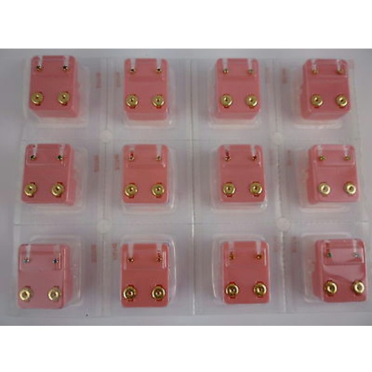 Anting tindik kuping mini telinga ear earpiercing emas kuning putih im