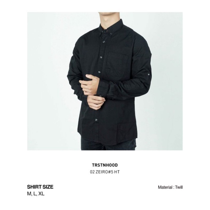 kemeja panjang hitam pria Torstein