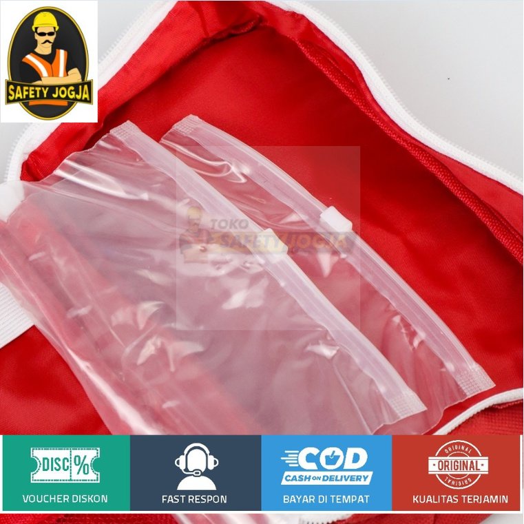 Tas Perlengkapan Obat P3K First Aid Bag - LG129 MERAH LE around