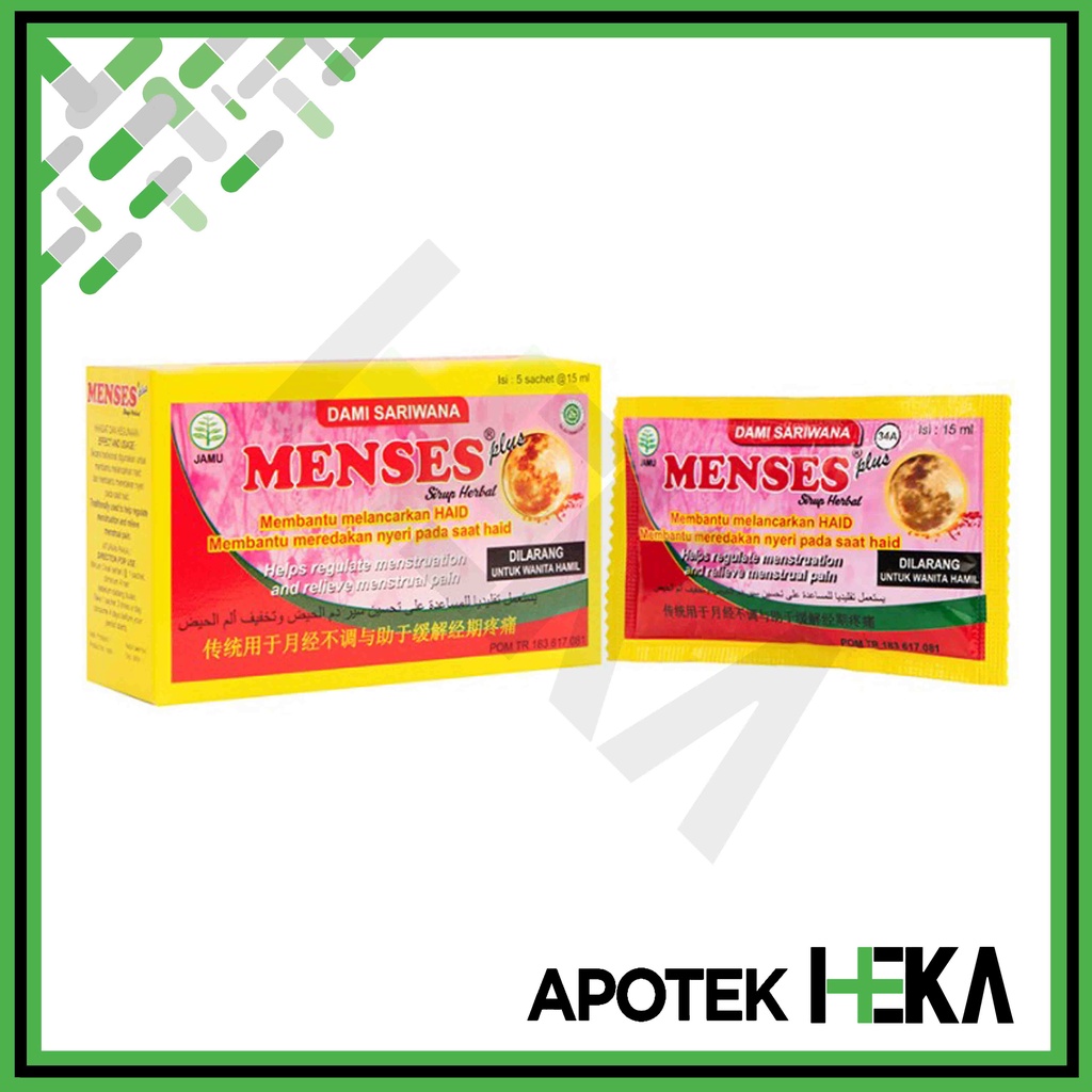 Menses Cair 15 ml Box isi 5 Sachet - Melancarkan Meredakan Nyeri Haid (SEMARANG)