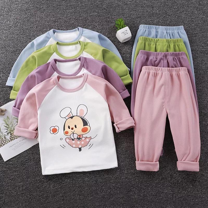 SETELAN BAJU TIDUR ANAK / SETELAN BAJU UNISEX / SETELAN ANAK COLOUR / BAJU ANAK PEREMPUAN KJ