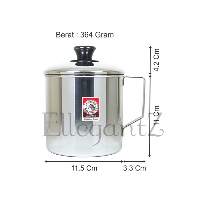 MUG STAINLESS STEEL ZEBRA CANGKIR STAINLESS STEEL ZEBRA 11CM (110111) #ORIGINAL