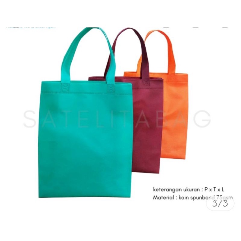 

50pcs paket hemat tas spunnbond handlebox 25x35x8