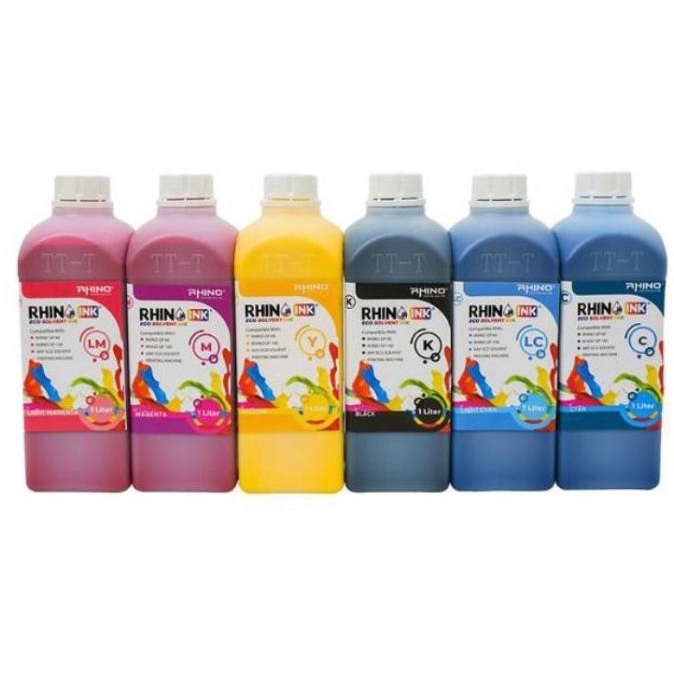 

MURAH Tinta Rhino Eco Solvent INK CMYK + LC LM 1000ML