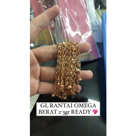 GELANG RANTAI OMEGA POLOS RINGAN KADAR 375