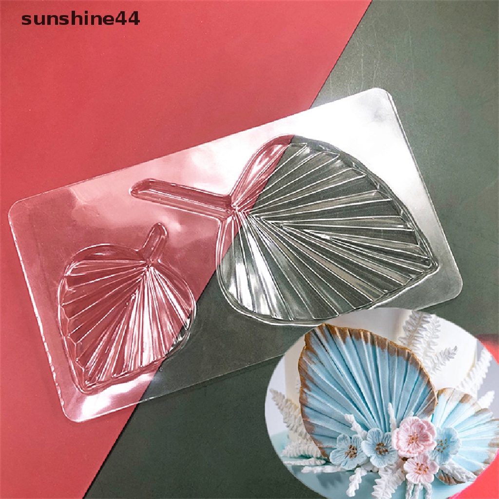 Sunshine New Fan Palm Leaf Silicone Mold DIY Dekorasi Pinggiran Kue Cetakan Silikon Coklat.