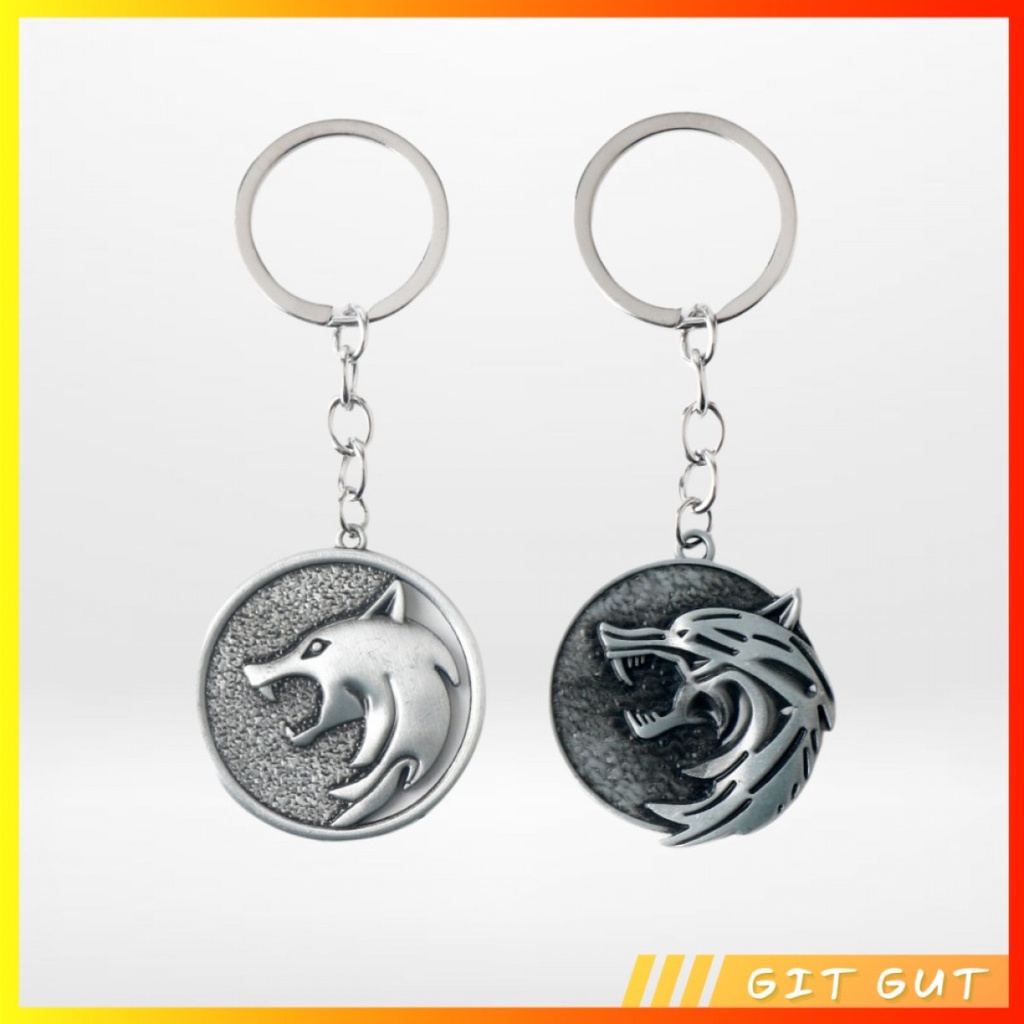 Keychain Gantungan Kunci The Witcher School of The Wolf Logo