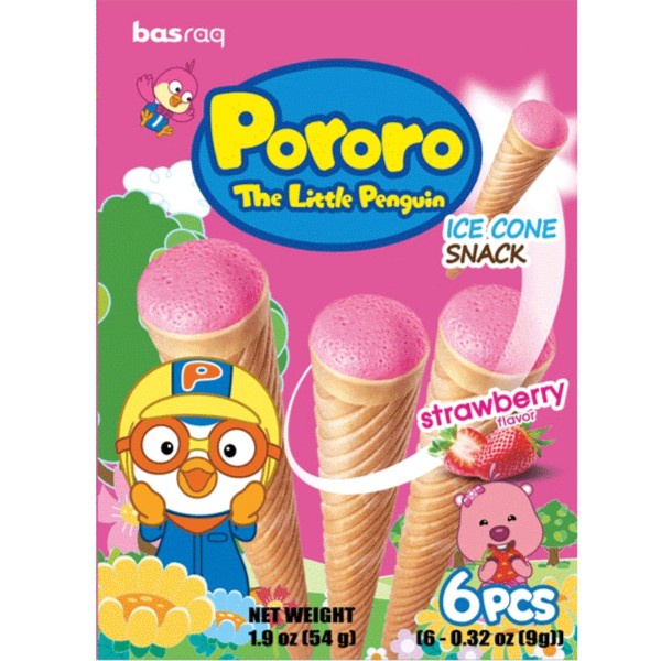 

Pororo Ice Cone Strawberry / Wafer Cone Krim Rasa Strawberry 54 GR