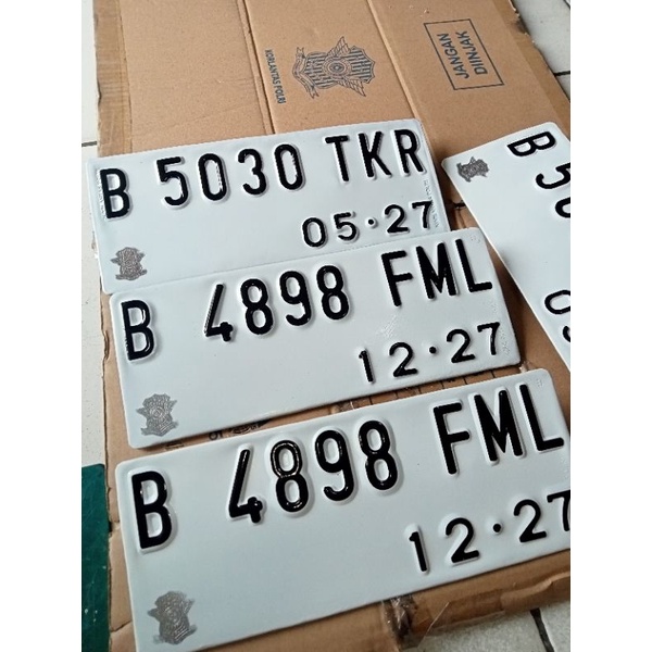 PLAT NOMOR MOTOR TEBAL 1,2mm ORIGINAL SAMSAT