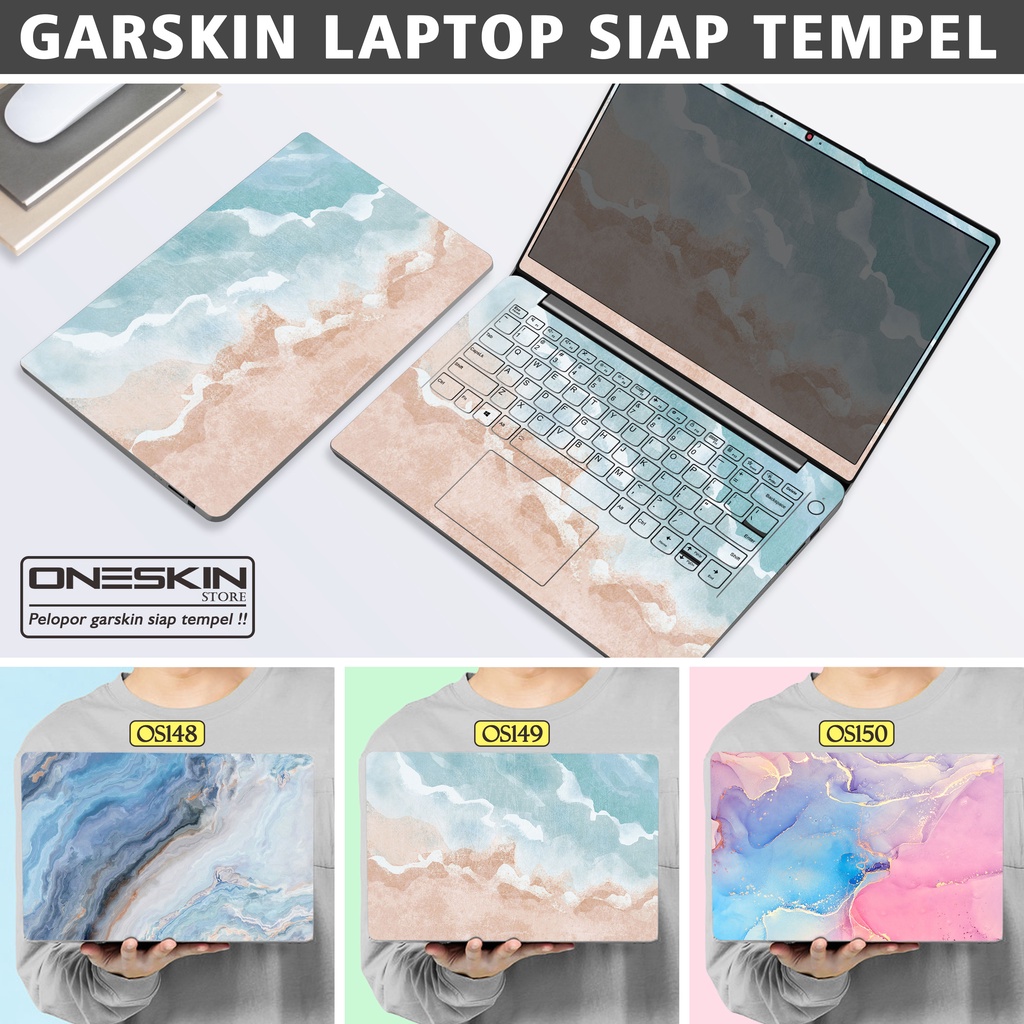 Garskin Sticker Laptop Protector Macbook Full Body Bottom Bezel Palmrest Skin Marble Texture