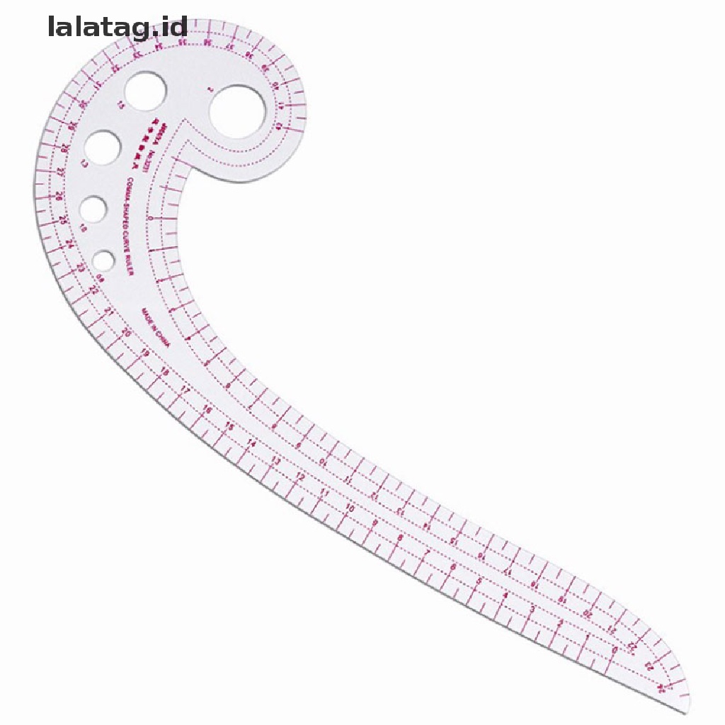 [lalatag] Penggaris Jahitan French Curve Bahan Plastik Multi Fungsi Easy Curve Ruler Untuk Knitters [ID]