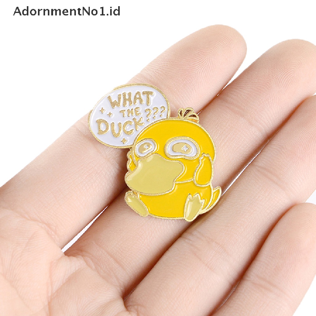 [AdornmentNo1] Bros Bebek Kuning Kecil Hewan Lucu What The Duck Cartoon Pin Enamel Brooch [ID]