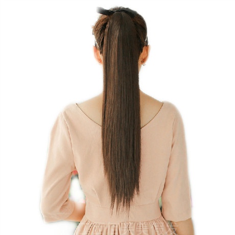 Rambut Palsu Ponytail Ikat Lurus Hair clip poni pony tail ponitail korea Panjang 50cm