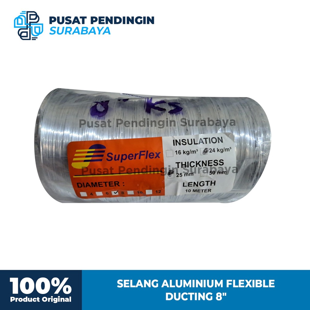 Selang Aluminium Flexible Ducting 8" - Flexible Duct 8"