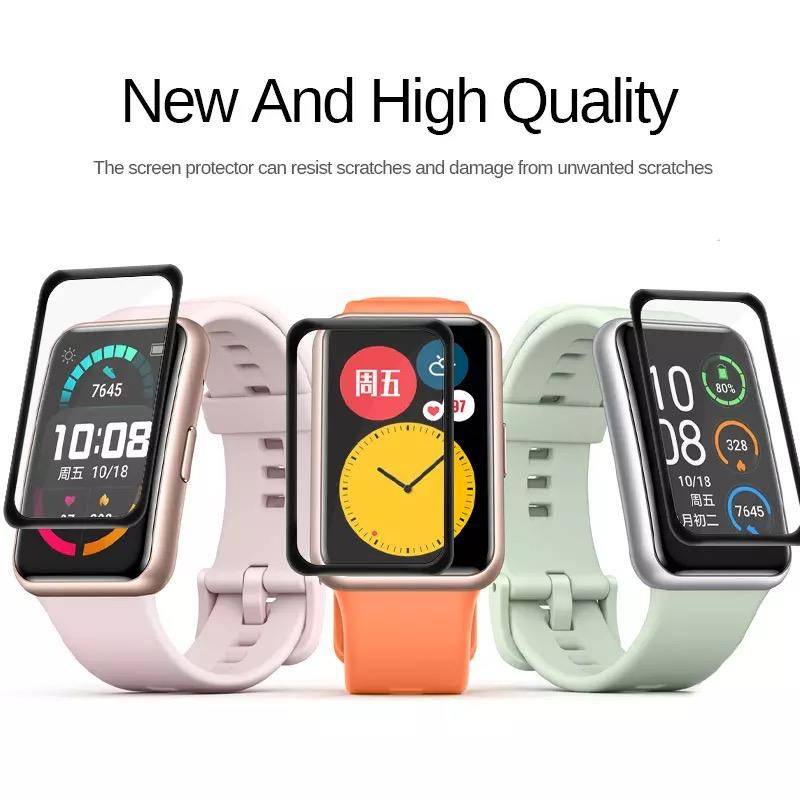 Pelindung Soft Glass Untuk Huawei Band7 6 4 3 Pro Smartwatch Full Cover Pelindung Layar Film Untuk Huawei Band7 Band 6Pro 4Pro 3Pro Strap