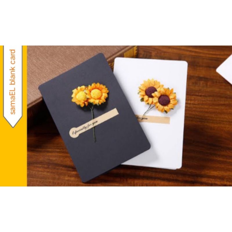 SUN FLOWER ORIENTAL ELEGAN KARTU UCAPAN kosongan | original vintage . shopee indonesia. ||