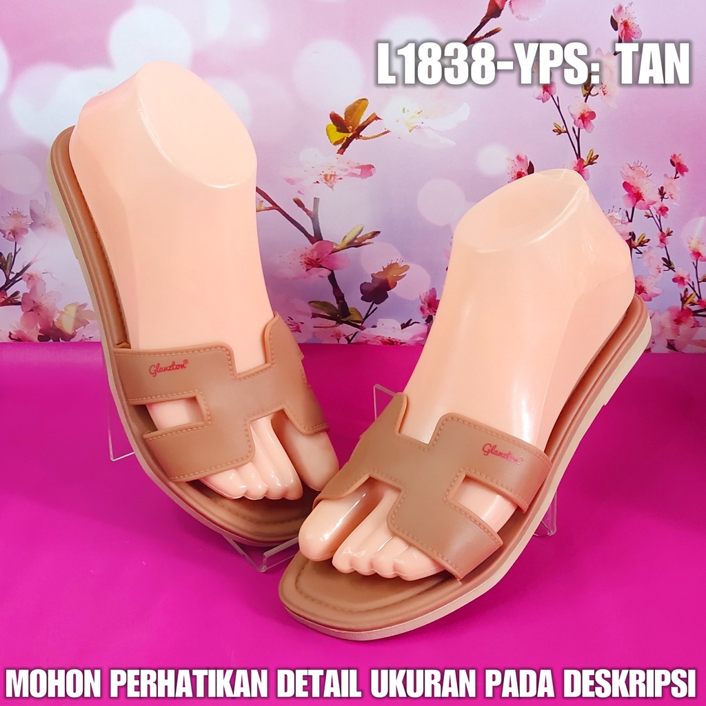 Sandal Cewek Import Viral L 1838 YPS Sendal Jelly Perempuan Lentur Kuat anti-slip SDLFW