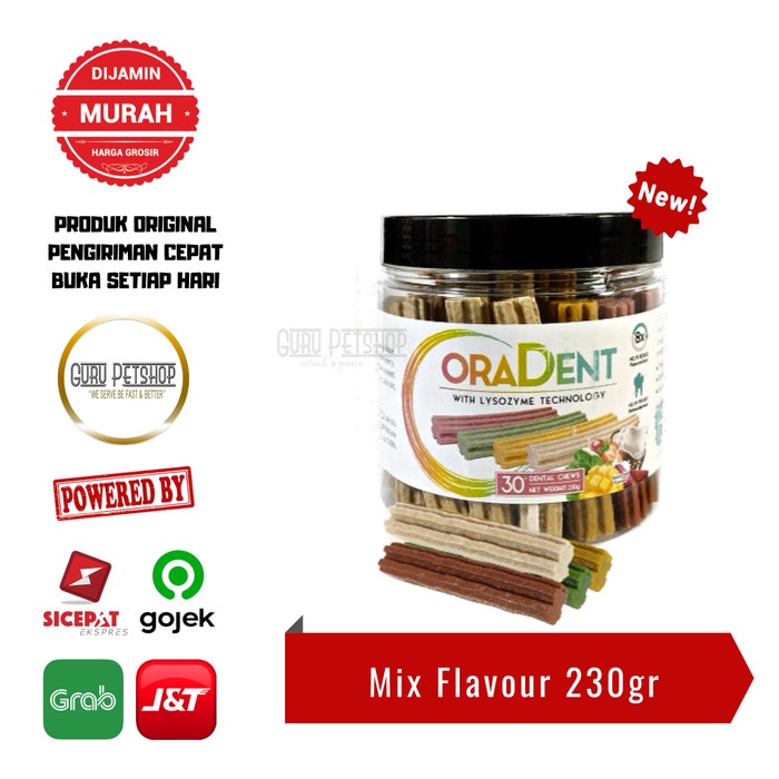 Dentalight Oradent Dental Chew 230g / Snack Anjing Pembersih Gigi