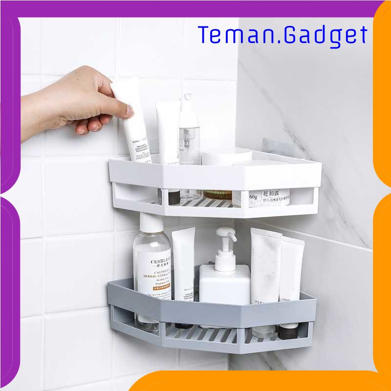 TG-RAK ZGRK Rak Gantungan Sudut Dinding Kamar Mandi Corner Shelf - ST145