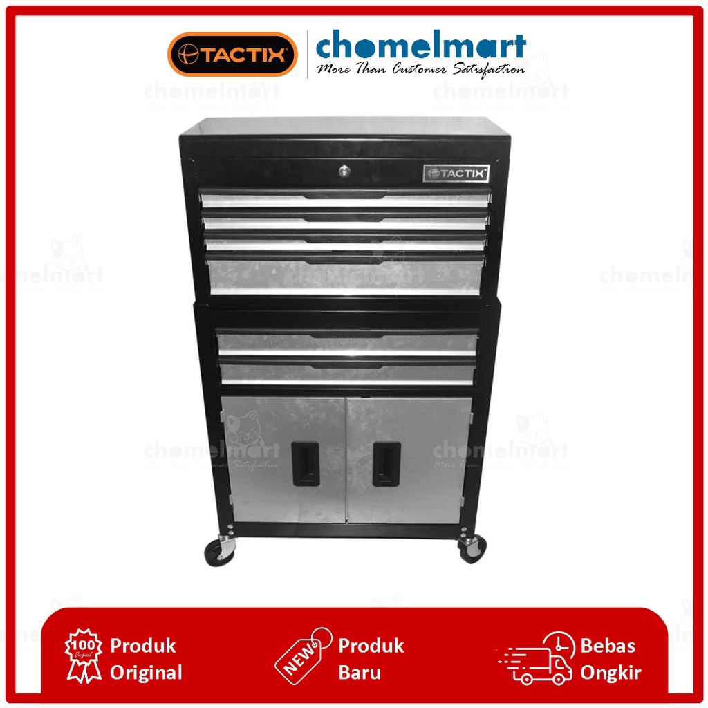 Tactix Troli Kabinet Perkakas 6 Laci