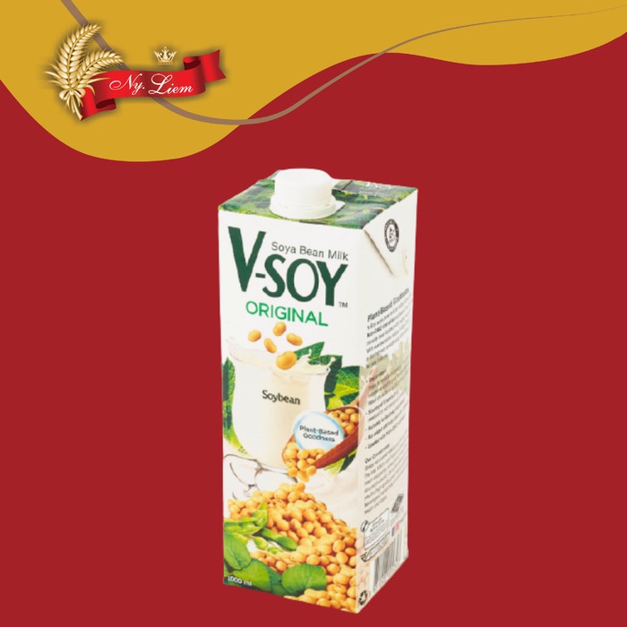 V-SOY Original Soybean Milk / Susu Soya / Kedelai 1 liter