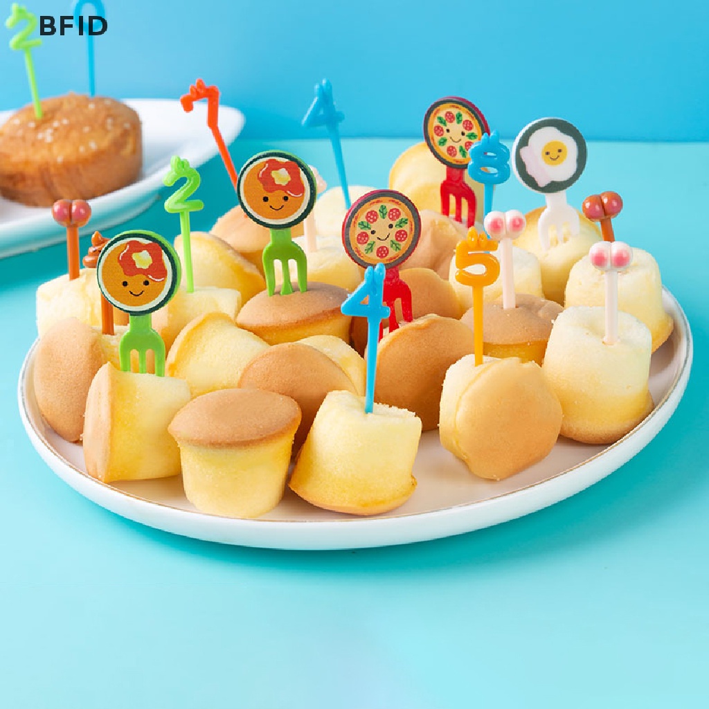 [BFID] Set Garpu Buah Kartun Memutar Prasmanan Pesta Dessert Makanan Cocktail Sandwich Stick [ID]