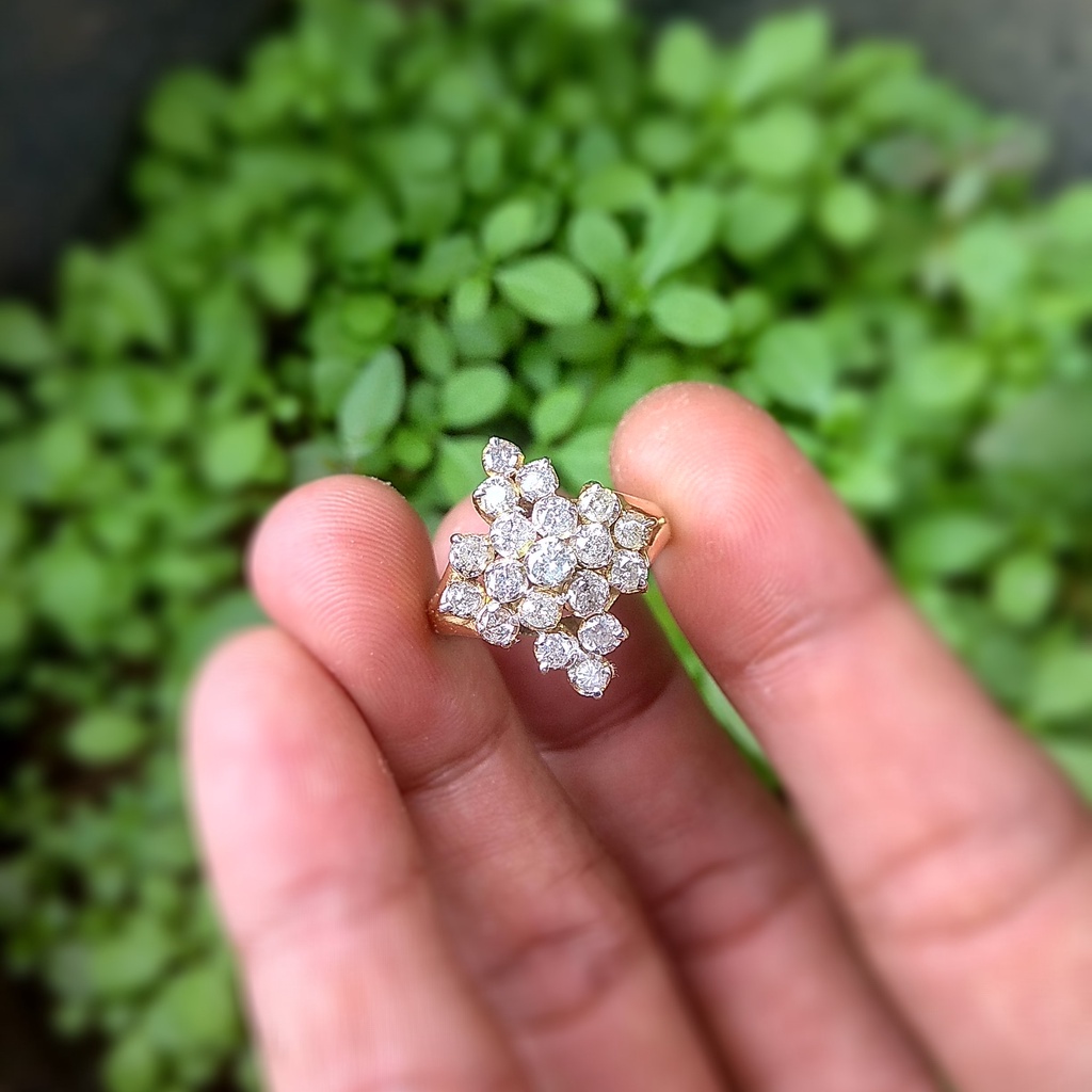 Cincin fashion wanita motif elegan cantik berlian luster blink²