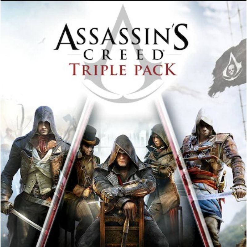 Assassins Creed Triple Pack: Black Flag, Unity, Syndicate (PS4 &amp; PS5) Digital