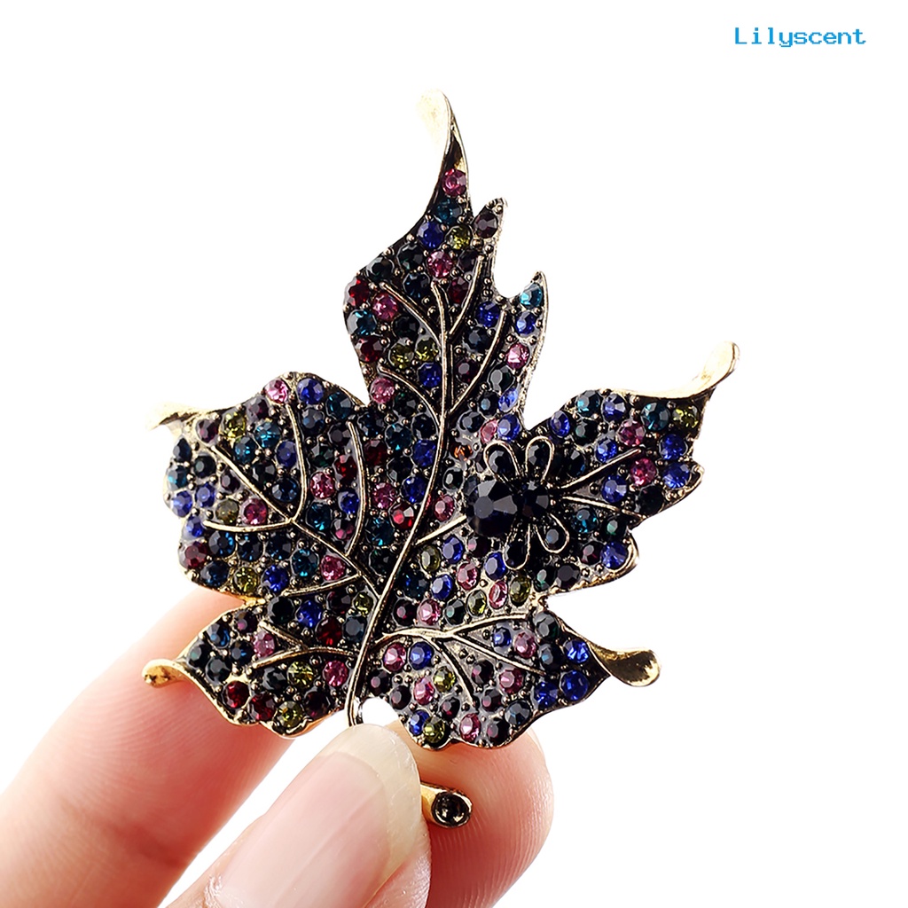 [LS] Bros Indah Maple Bentuk Daun Alloy Lebah Pesona Lapel Pin Lencana Untuk Wanita Hadiah Ulang Tahun Pernikahan