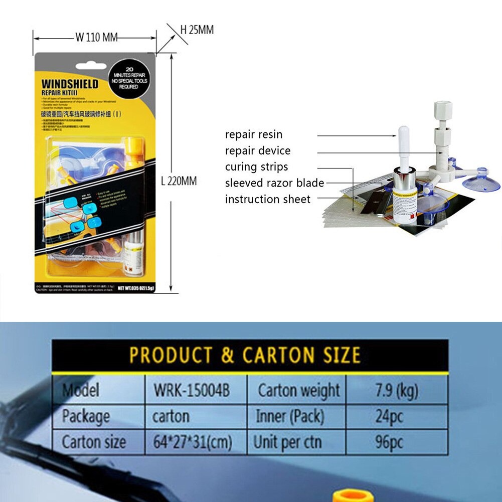 Kumplit Lem Cairan Untuk Kaca Mobil Hp Aquarium Retak Windshield Repair Kit