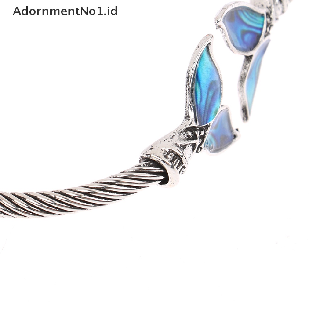 [AdornmentNo1] Gelang Bangle Vintage Abalone Shell Mermaid Tail Untuk Wanita Gelang Pasangan [ID]