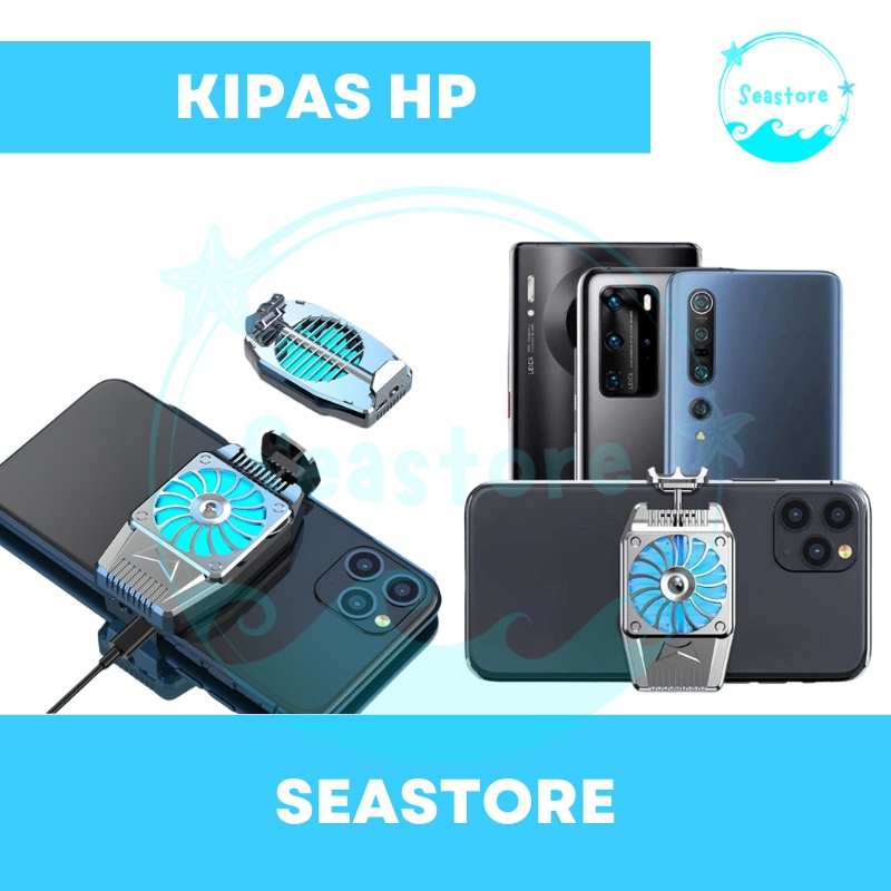 FanCooler Radiator Cooling Pad Kipas Pendingin Handphone Hp Gaming Coolingfan Cooler For Mobile Phone Fan Holder Heat Sink Universal Hp FanCooling