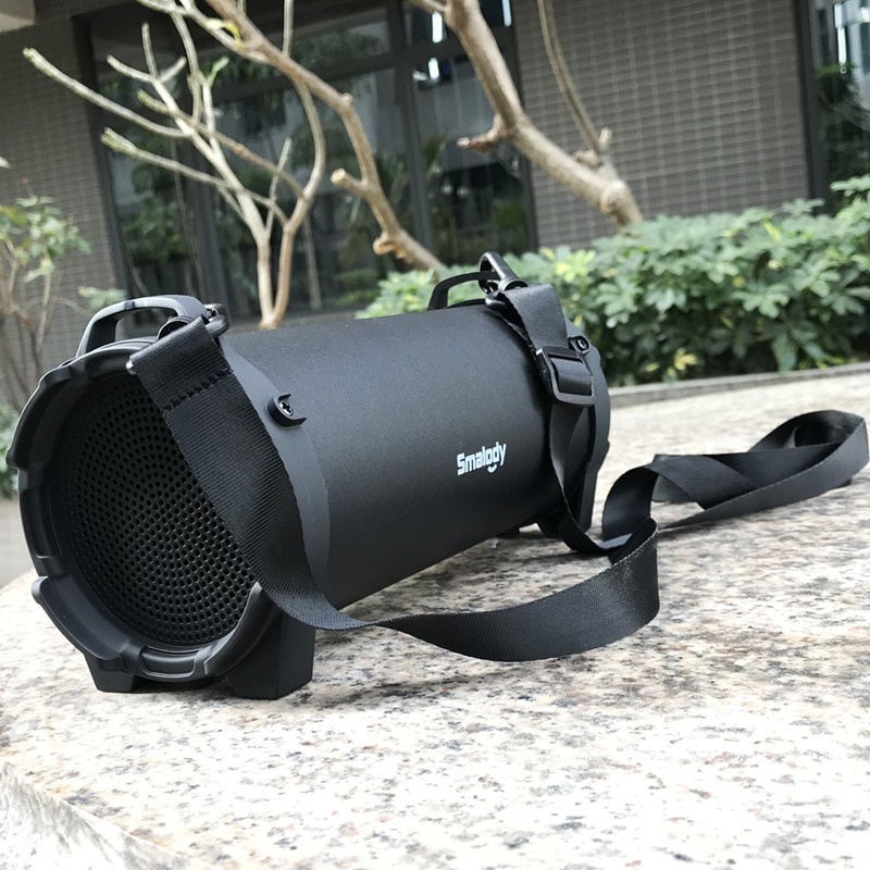 Smalody Outdoor Portable Bluetooth Speaker Boombox with Strap - SL-10 - Black