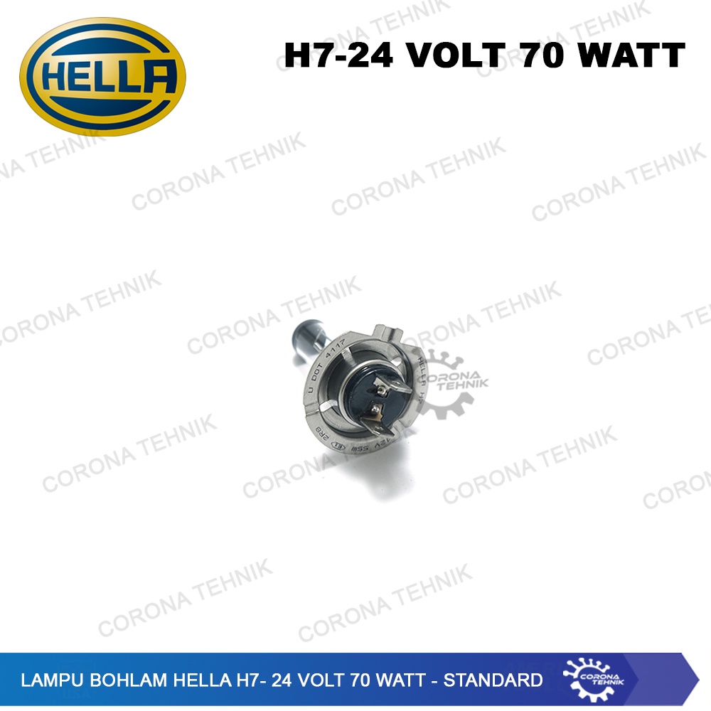 H7 - 24 Volt 70 Watt - Standard Lampu Bohlam Hella