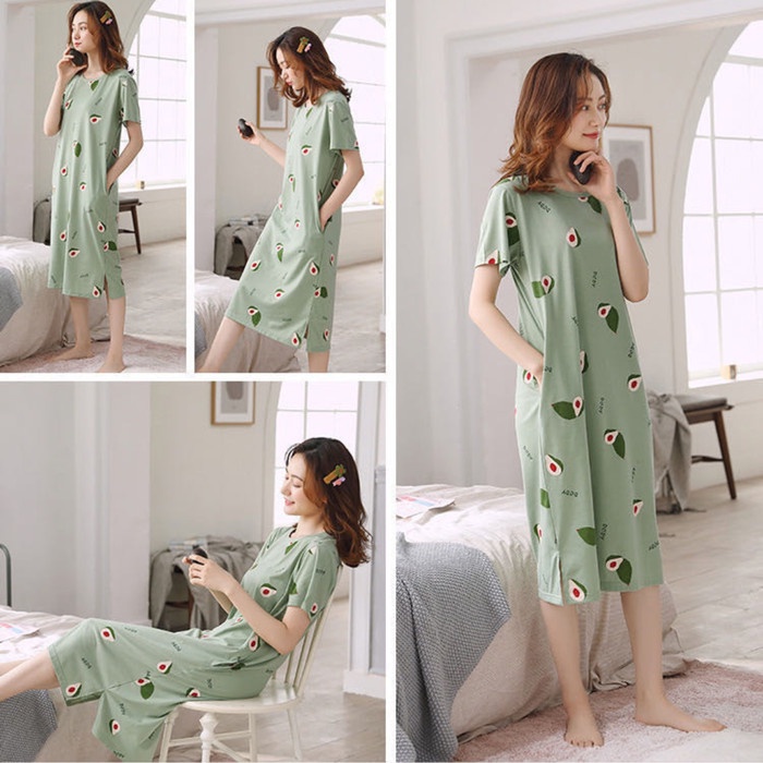 Daster Wanita Piyama Baju Tidur setelan Wanita Dewasa Motif Import