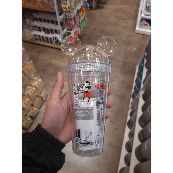 miniso🇲🇨 x mickey mouse tumbler/botol minum free sedotan
