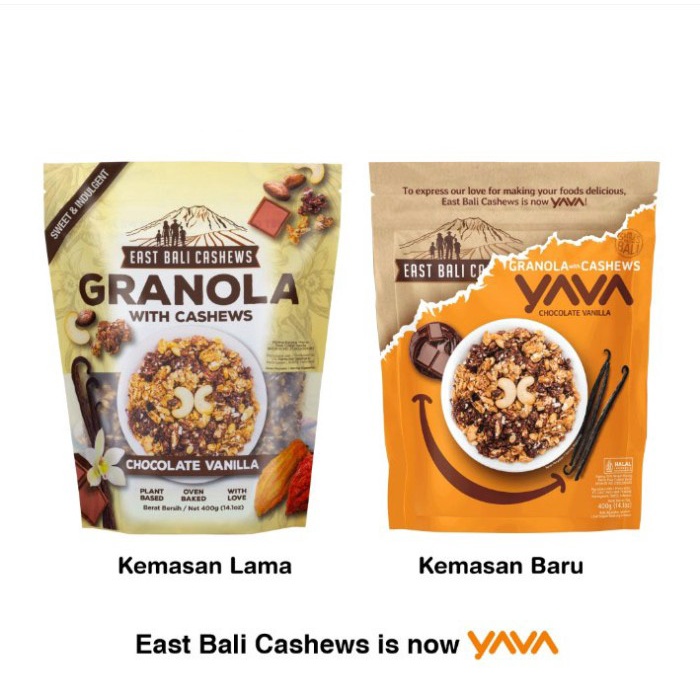 

[BISA COD] East Bali Cashew Granola Chocolate Vanilla Cashew 400 gram